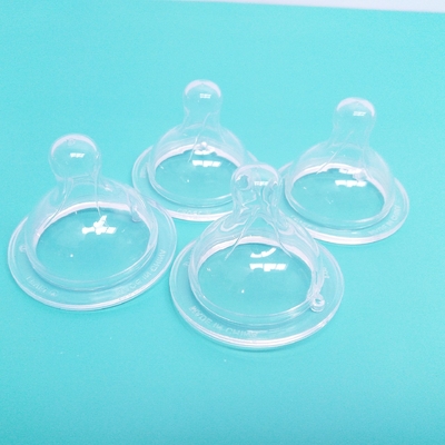 BSCI Silicone para bebés pezón lavable cuello ancho claro Silicone tetas anti cólicos