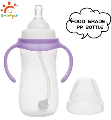 Esterilización de microondas duradera Botellas de polipropileno para bebés de 0 a 6 meses