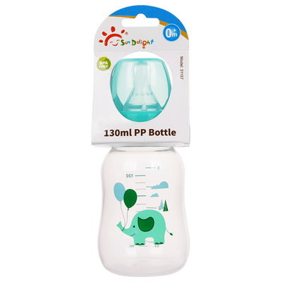 Botella de alimentación estándar verde del bebé de 5oz 130ml PP
