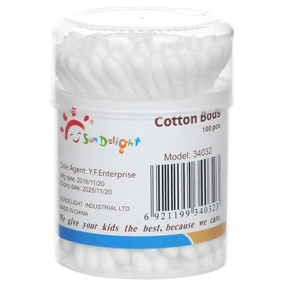 Brotes plásticos disponibles del algodón de la seguridad del bebé del palillo