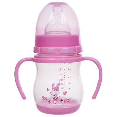 Botella de alimentación doble del bebé de los PP 6oz de la manija del cuello ancho LIBRE de BPA