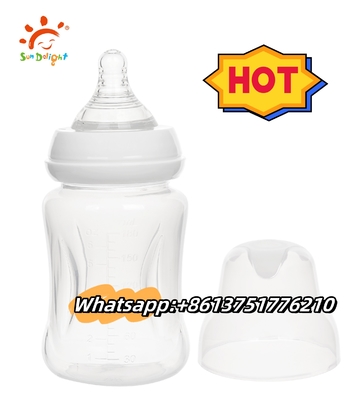 Botellas de polipropileno para amamantar seguras para el lavaplatos para almacenar leche