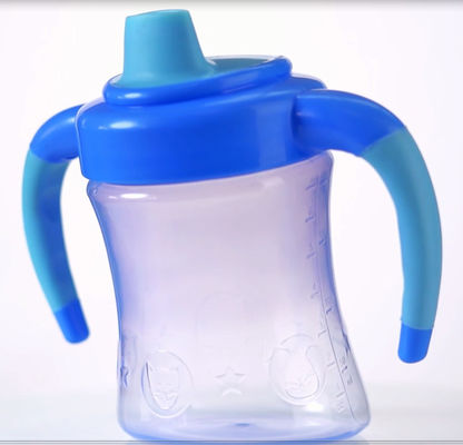prueba azul del descenso 190ml 6 meses taza de Sippy de 7 niños de la onza
