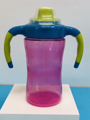 9 meses 7 taza libre fácil de Sippy del bebé del apretón BPA de la onza 260ml