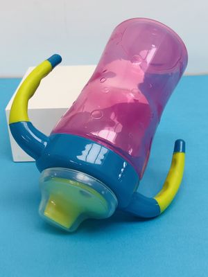 9 meses 7 taza libre fácil de Sippy del bebé del apretón BPA de la onza 260ml