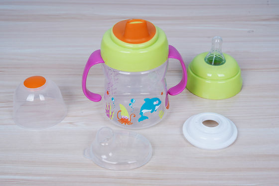No derrame 2 de 1 meses libre de BPA 6 taza de Sippy del bebé de 6 onzas