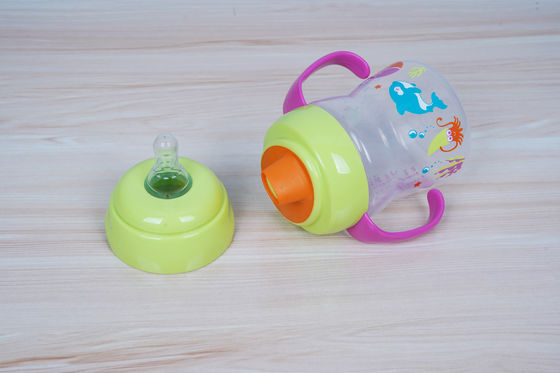 No derrame 2 de 1 meses libre de BPA 6 taza de Sippy del bebé de 6 onzas