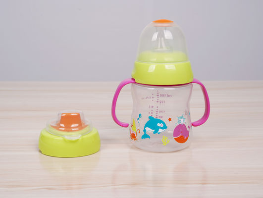 No derrame 2 de 1 meses libre de BPA 6 taza de Sippy del bebé de 6 onzas