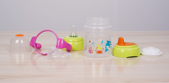 No derrame 2 de 1 meses libre de BPA 6 taza de Sippy del bebé de 6 onzas