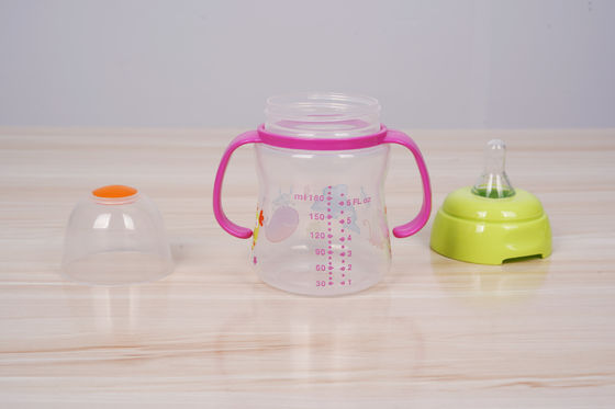 No derrame 2 de 1 meses libre de BPA 6 taza de Sippy del bebé de 6 onzas