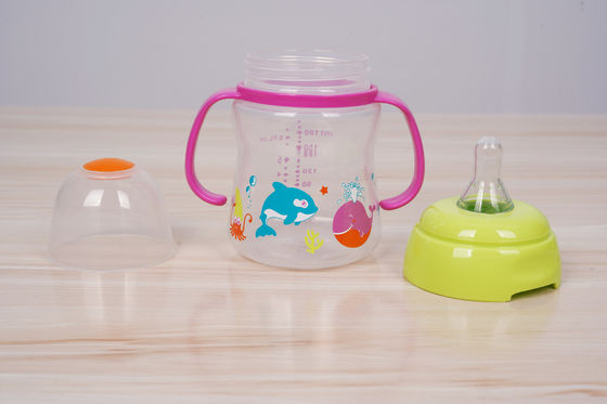 No derrame 2 de 1 meses libre de BPA 6 taza de Sippy del bebé de 6 onzas