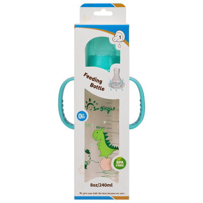 botella de alimentación recién nacida del bebé de 8oz 240ml con la manija dos