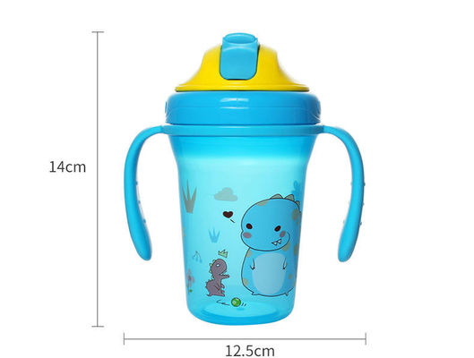 (NUEVO) bebé Straw Cup de 300ml PP con la manija doble