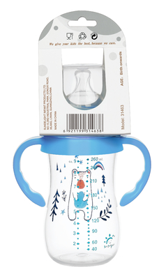 9 oz/ 260 ml Botella de PP de cuello ancho para bebés