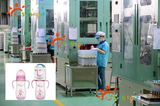 El silicón ancho PP del cuello 12oz 330ml forma arcos botella de alimentación del bebé