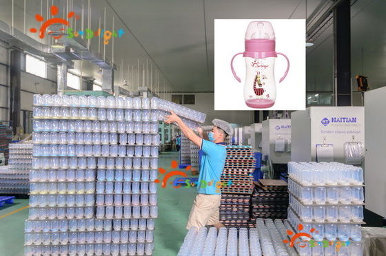 Botella de alimentación para bebés de 9 oz de PP de cuello ancho