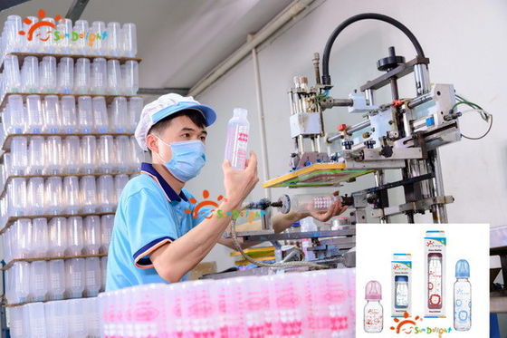 Botellas de alimentación de cristal estándar del bebé del cuello 9oz 250ml hola de la transparencia a prueba de calor